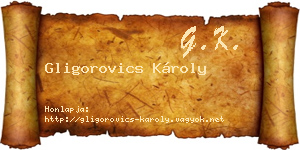 Gligorovics Károly névjegykártya